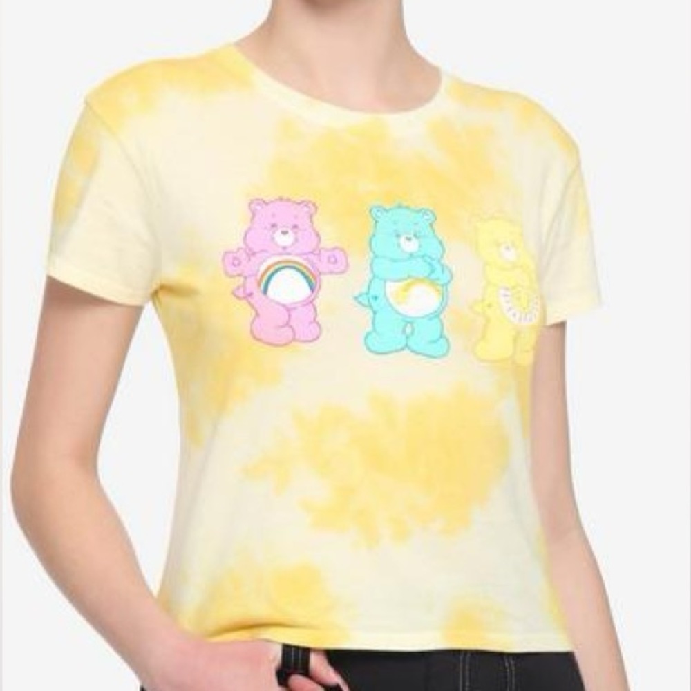 Care Bears Yellow Tie-Dye Girls Baby T-Shirt